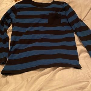 Long sleeve tee, black/blue